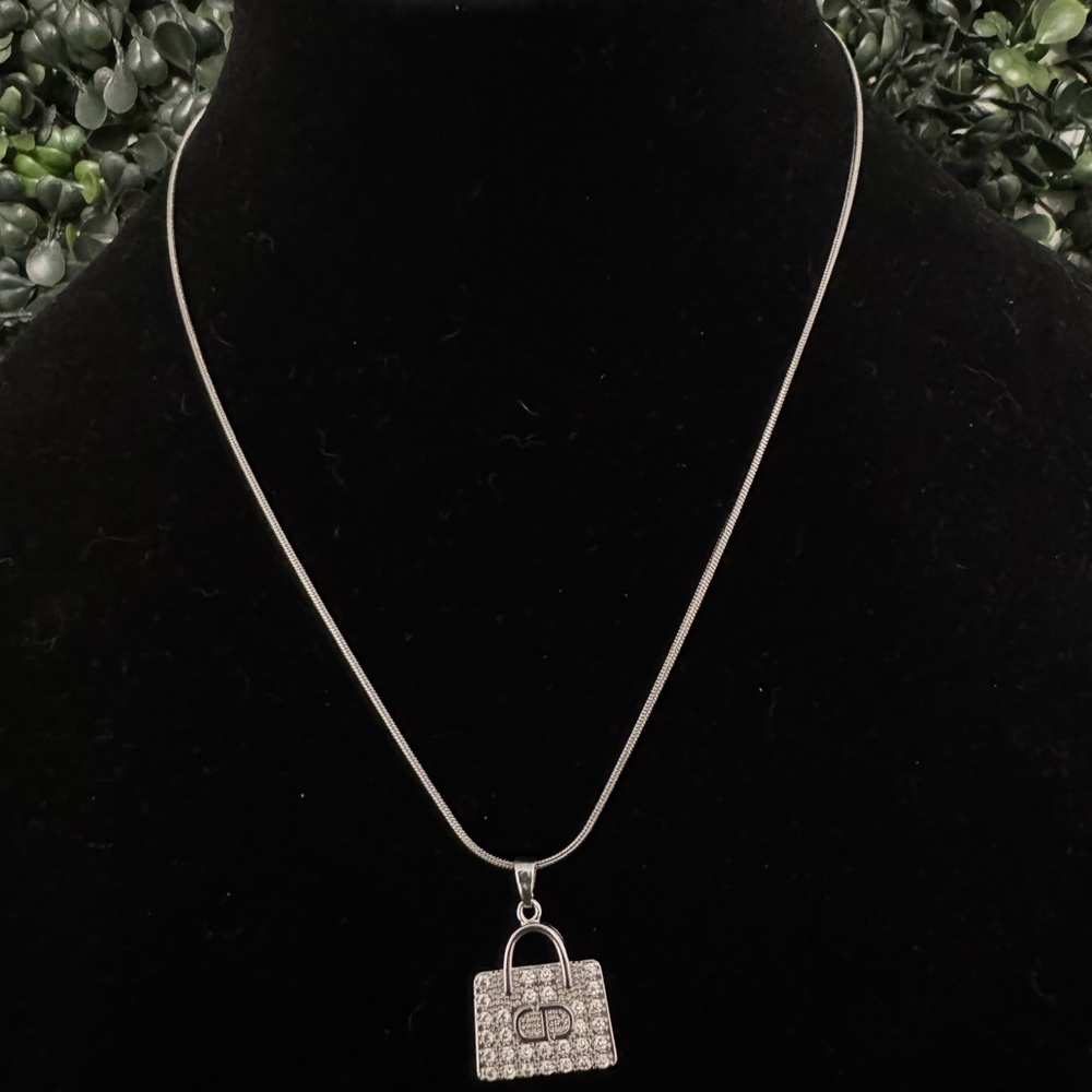 CD bag upcycled necklace